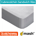 Cubrecolchón Algodón Sandwich Rizo Impermeable de Mash