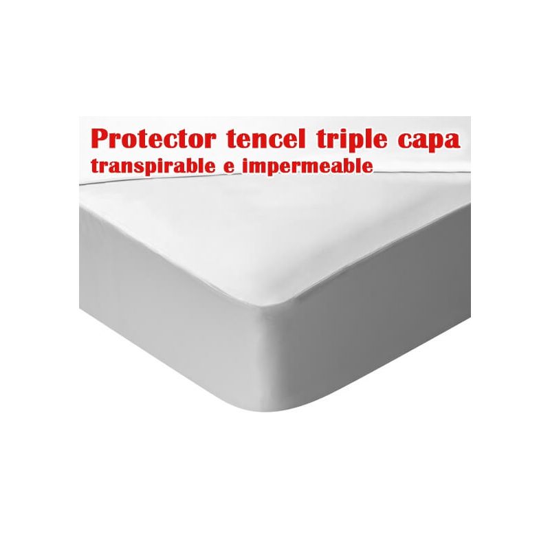 Pikolin Home Protector de colchón de Tencel impermeable hípertranspirable que gracias a su tejido absorbe un 50% más que el algodón 