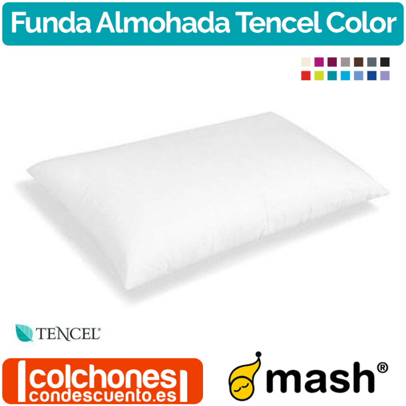 Funda de Almohada Tencel Color 100% de Mash