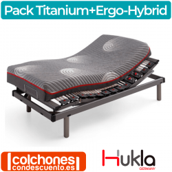 Pack Ahorro Colchón Ergo-Hybrid + Cama Articulada Titanium-M de Hukla
