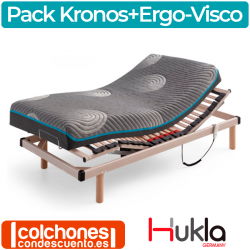 Pack Ahorro Colchón Ergo-Visco + Cama Articulada Kronos-M de Hukla