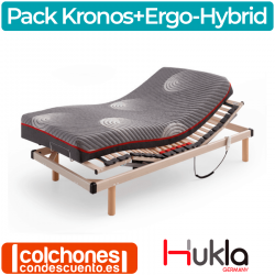 Pack Ahorro Colchón Ergo-Hybrid + Cama Articulada Kronos-M de Hukla