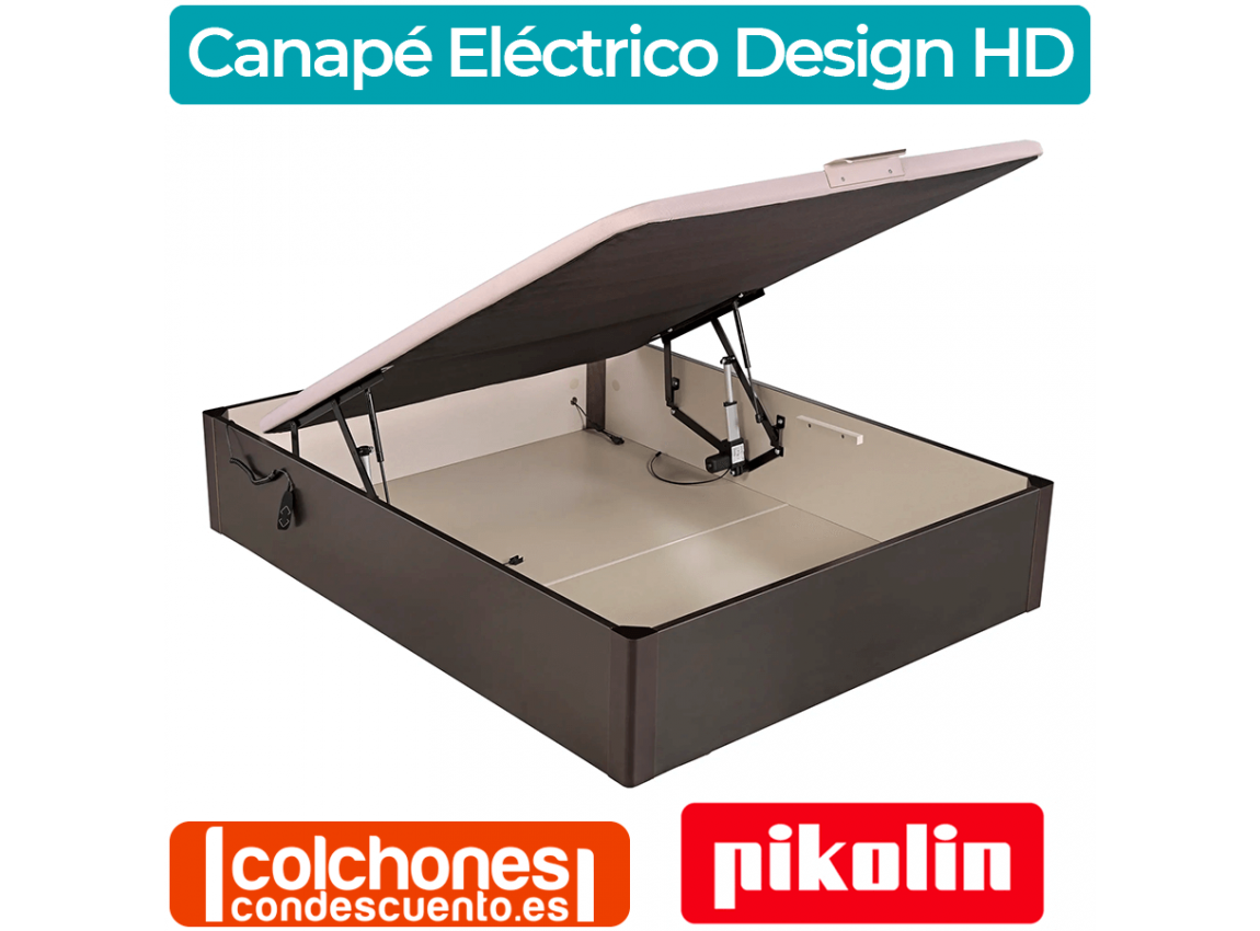 Canapé Abatible Eléctrico Madera Design HD Tapa Única de Pikolin