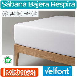 Sábana Bajera Respira Blanco 02 Impermeable de Velfont