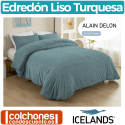 Colcha-Edredón Conforter de Sedalina y Sherpa Alain Delon Liso Turquesa de Icelands