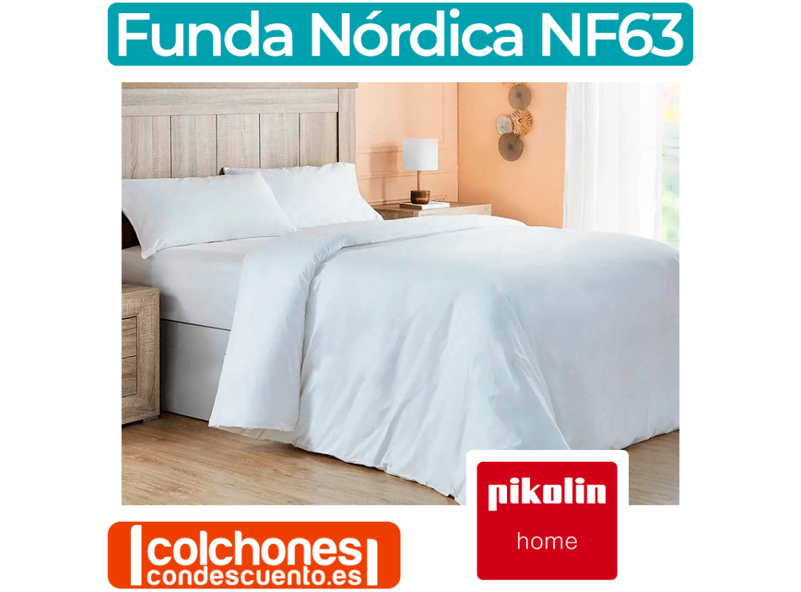 Juego Funda Nórdica Algodón NF63 Blanco de Pikolin Home