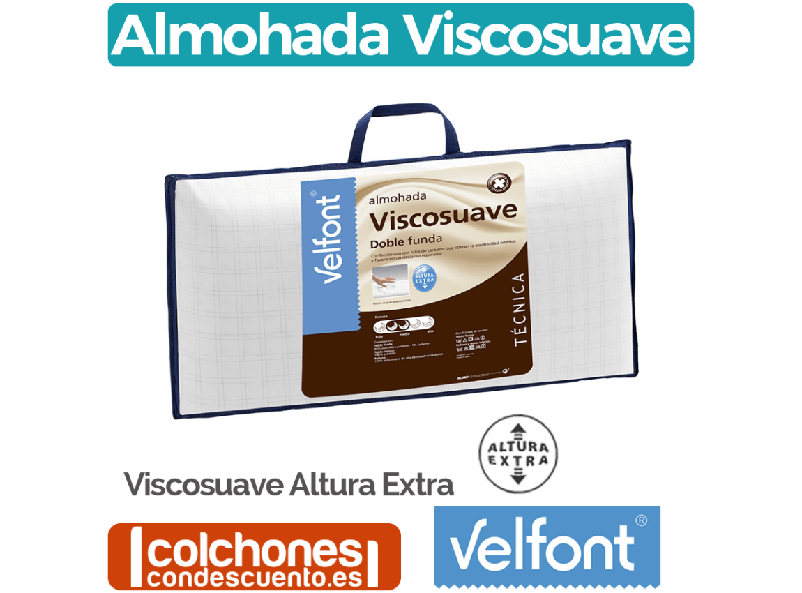 Almohada Viscosuave Extra de Velfont
