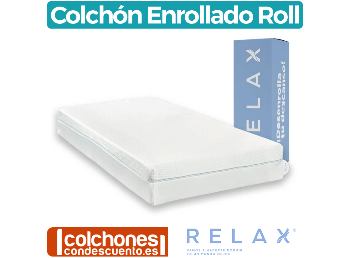 Colchón Viscoelástico Enrollado Roll+ de Relax