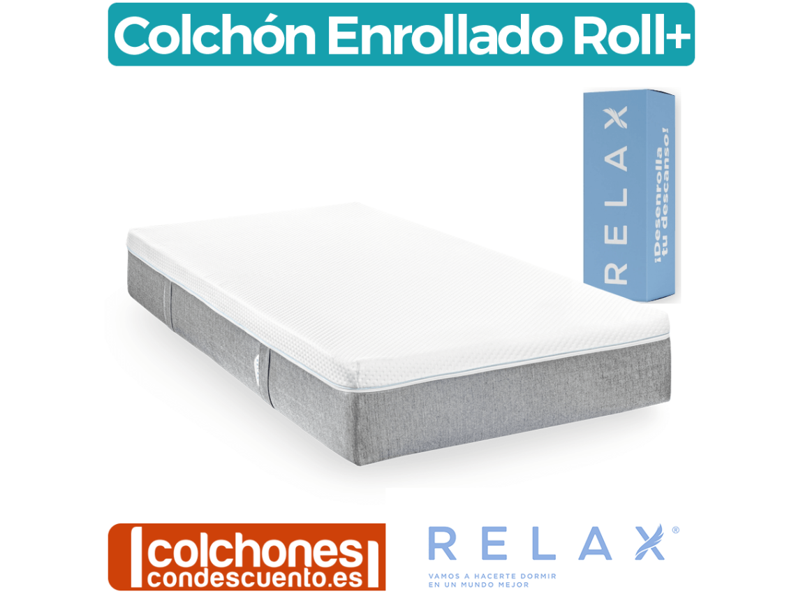 Colchón Viscoelástico Enrollado Roll+ de Relax