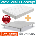 Pack Colchón Solei + Base Tapizada Concept de Sonpura