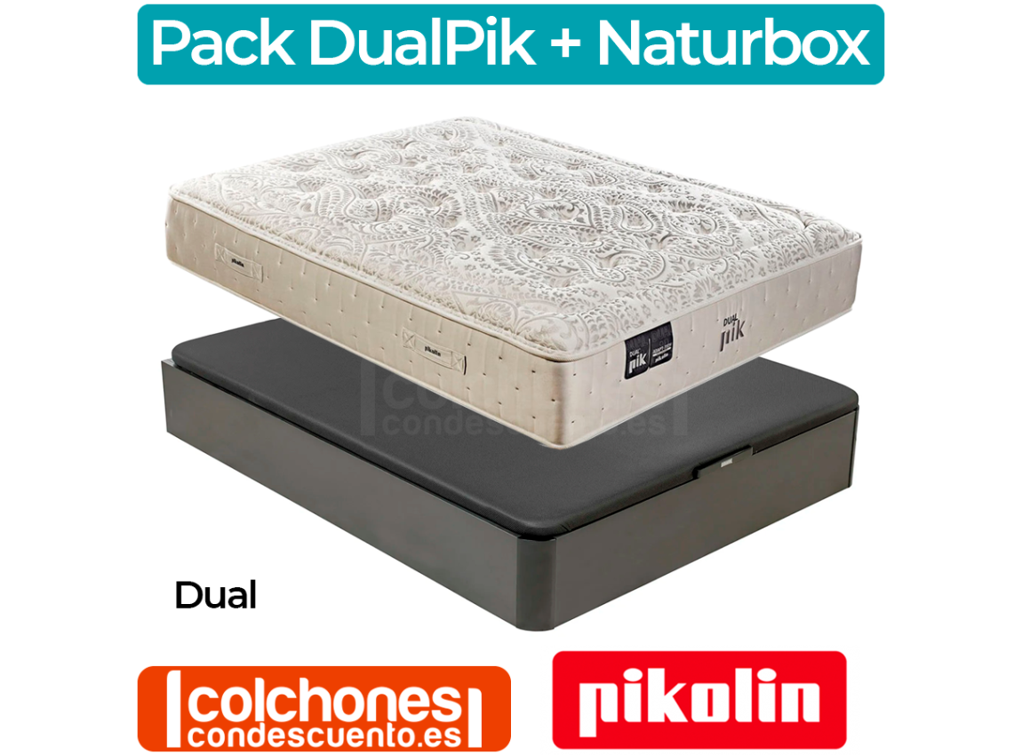 Pack Canapé Naturbox + Colchón DualPik Dual Pikolin