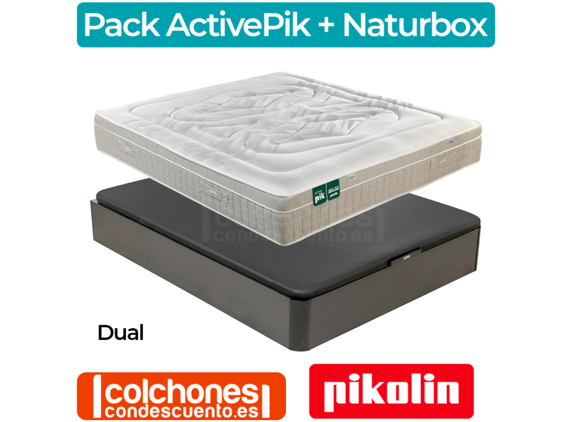 Pack Canapé Naturbox + Colchón ActivePik Dual Pikolin