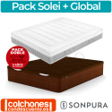 Pack Sonpura Colchón Solei + Canapé Abatible Global