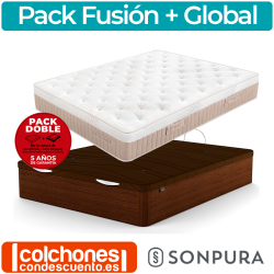 Pack Sonpura Colchón Fusion + Canapé Abatible Global