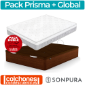 Pack Sonpura Colchón Prisma + Canapé Abatible Global