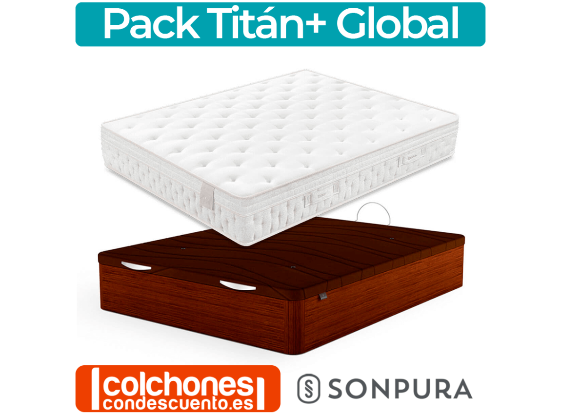 Pack Sonpura Colchón Titán + Canapé Global 