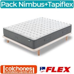 Pack Colchón Flex Nimbus Visco + Base Tapiflex