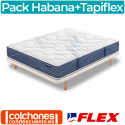 Pack Colchón Flex Habana + Base Tapiflex