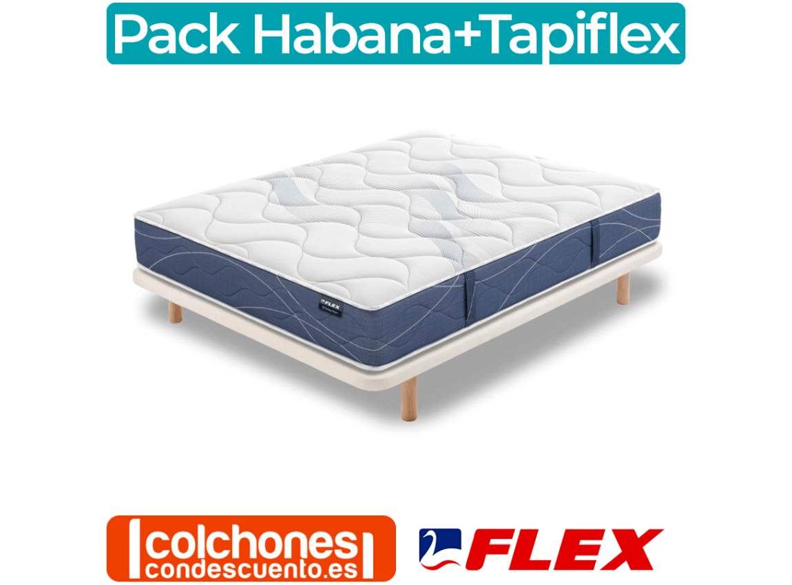 Pack Colchón Flex Habana+ Base Tapiflex