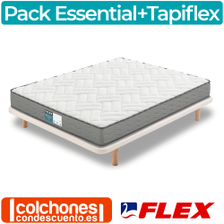 Pack Colchón Flex Essential Confort + Base Tapiflex