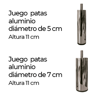 patas aluminio flex